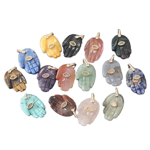 Collana con Ciondolo a Forma <span class=keywords><strong>di</strong></span> Mano <span class=keywords><strong>di</strong></span> Hamsa SCJ Fashion Eco-friendly con <span class=keywords><strong>Occhio</strong></span> <span class=keywords><strong>di</strong></span> <span class=keywords><strong>Tigre</strong></span>, <span class=keywords><strong>Ametista</strong></span> <span class=keywords><strong>e</strong></span> Ciondolo <span class=keywords><strong>Occhio</strong></span> del Diavolo per Anniversario - Product Image 1