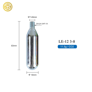Cartucho de CO2 de Acero al Carbono de 12g, Mini Cilindro para <span class=keywords><strong>Soda</strong></span> y Cerveza, Tanque de Almacenamiento de Gas, Certificado TPED, Uso Industrial - Product Image 5