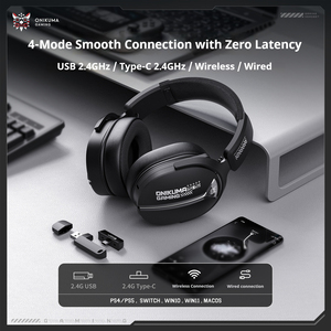 หูฟังเกมมิ่งไร้สาย <span class=keywords><strong>ONIKUMA</strong></span> GT887 แบบ Quad-Mode - 2.4G/BT/USB-C/3.5 มม. ไดรเวอร์แบบไดนามิก ลดการดีเลย์ ไมโครโฟนตัดเสียงรบกวน สำหรับการบิน - Product Image 3