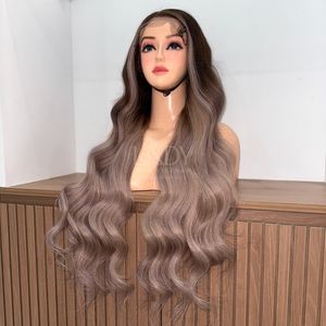 Perruque de Cheveux Naturels Vietnamiens de Qualité Supérieure 100% Cheveux Humains, Perruque Frontale en Dentelle, Cheveux Ondulés - Product Image 2