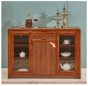 Trung Quốc sóng melamine gỗ giao diện điều khiển tủ đồ nội thất giữa thế kỷ Walnut gỗ gụ phòng ăn màu đỏ sideboards - Product Image 6