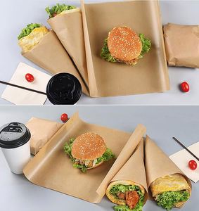 Papier ciré pour emballage de hamburgers, résistant à la graisse, de qualité alimentaire, avec logo personnalisé imprimé en couleur - Product Image 2