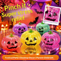 OEM ODM Ballon anti-stress en forme de citrouille d'Halloween, jouet souple en TPR pour soulager le stress, pour garçons et filles de 14 ans et plus, produit très vendu