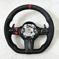 Volant en fibre de carbone avec palettes de changement de vitesse pour BMW M3 M5 X5 F10 F12 F15 F16 F18 F20 F25 F22 F30 F32 F34 F36 F80 F87 E70 E90
