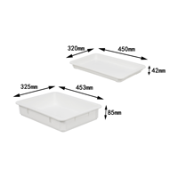 Plateau à pâte à pizza empilable de haute qualité JOIN, conteneur de stockage pour boulangerie, plateau rectangulaire pour la fermentation du pain, boîte à pâte à pizza en plastique