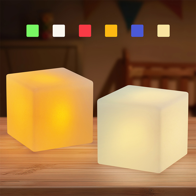 Wholesale Hot Sale LED Lighted Cube Bar Ambiance Table Modern Design for Outdoor Rechargeable Night Light AC/DC Power Plastic