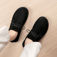 Mocassins Homme Grande Taille Transfrontaliers Décontractés Automne Double Usage en Fibre de Boeau avec Doublure en Velours et Daim Légers et Résistants à l'Usure