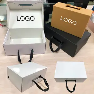 回收服装折叠运输邮件盒定制标志瓦楞纸板鞋包装盒礼品包装