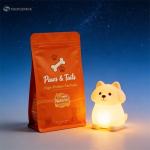 Flat Bottom Pouch Matte Resealable Zipper Bag with Print Flat Bottom Pouch for <strong>Junior</strong> <strong>Dog</strong> <strong>Food</strong> - Product Image 6