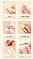 Coupe-ongles pour animaux de compagnie avec lumière LED, ciseaux de toilettage pour animaux, coupe-ongles professionnel, empêche les ongles éclatés, coupe-ongles pour chiens et chats