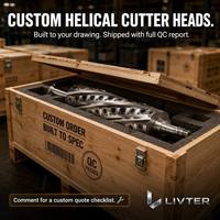 Tête de coupe spirale personnalisée LIVTER, indexable et réversible, avec plaquettes TCT, pour dégauchisseuse de surface et machines de précision