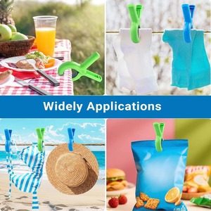 4 Pcs Beach Towel Clips Heavy Duty Clothes <b>Pins</b> for Beach Chair Pool Cruise Laundry Hanging Storage Holder - Product Image 5