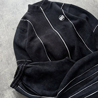 Ensemble de survêtement personnalisé avec logo, veste coupe-vent zippée délavée et pantalon à taille élastique, ensemble deux pièces avec bande latérale