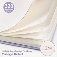 Carnet de notes A5 à couverture rigide en cuir, ligné, pour cadeau, école, travail, écriture, prise de notes, 320 pages, 100 g/m², journaux épais, 5,75