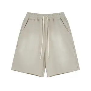 2024 Shorts con pantaloni della tuta Unisex da uomo con tasca laterale in bianco stile francese in bianco