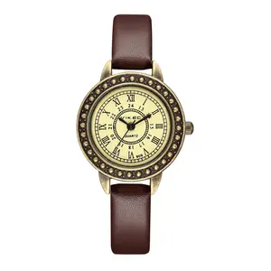 Reloj digital romano sencillo para mujer, pulsera de cuarzo con esfera pequeña, estilo retro, moda coreana