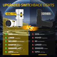 Nueva Bombilla LED 1157 Switchback con Ventilador 7443 3157 4257, Luz de Señal de Giro de Doble Color, Luz Diurna, Sin Errores Canbus, Impermeable IP65