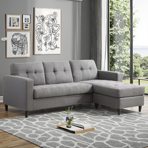<b>Small</b> Sectional <b>Sofa</b> Set For Apartment Living Room With Upholstered Seats And Durable Frame In Compact Size For <b>Small</b> Spaces - Product Image 5