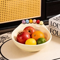 Plastic ronde fruit- en snack schaal, modern minimalistisch design voor de woonkamer salontafel