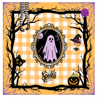 Tapis de Mahjong Américain à Motifs Floraux d'Halloween, Tapis de Jeu Chat Noir, Fantôme, Citrouille, Crâne de Sucre