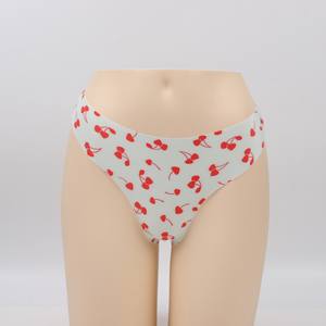 Voor Uokin <span class=keywords><strong>2025</strong></span> Nieuwe Print <span class=keywords><strong>Sexy</strong></span> Lage Taille Hipster Strings Onzichtbare Alledaagse T-Back Slipje Naadloze Knoop Voering Ontwerp Ijs Zijde - Product Image 5