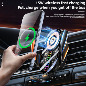 <span class=keywords><strong>Chargeur</strong></span> sans fil de <span class=keywords><strong>voiture</strong></span> de téléphone portable de style cyberpunk de 15W avec la lumière de RVB - Product Image 3