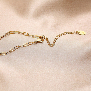 Colar de Aço Inoxidável 316L com Ouro 18k Personalizado, Colar com Pingente Quadrado para Mulheres - Product Image 5