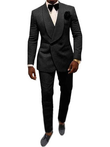 Costume d'affaires respirant pour homme avec col mandarin, costume de mariage, costume de marié, smoking pour mariage et événements - Product Image 4