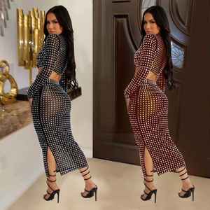 Conjunto de Dos Piezas de Gasa de Diseñador para Mujer, de Marca Famosa de Lujo, Bordado, para Cena, Fiesta, Club, Moda - Product Image 5