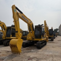 Excavatrice sur chenilles hydraulique Komatsu PC130 d'occasion de haute qualité, d'origine japonaise, 13 tonnes, à vendre