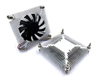 Refroidisseur de processeur ultra-fin 65W avec dissipateur thermique en aluminium et ventilateurs de 70 mm pour LGA 1150 1151 1156 1155 1200 Compatible avec les boîtiers ITX