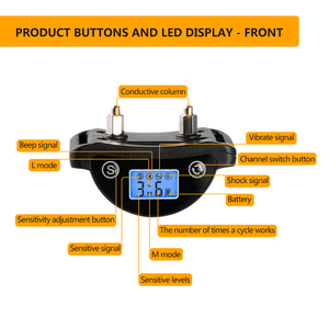 Correas de plástico ajustables del fabricante de China <span class=keywords><strong>Collar</strong></span> de ladridos Reconocimiento de sonido inteligente Modos de entrenamiento personalizables Moda Mascota - Product Image 2