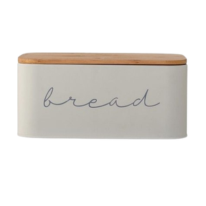 Boîte à pain en métal de style moderne Boîte de stockage de pain de qualité alimentaire peu encombrante Boîte à pain personnalisée Couvercle de planche à découper en bambou - Product Image 4