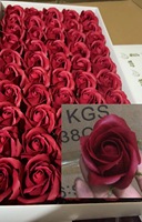 50 pièces de fleurs de savon artisanales en gros, diamètre 5 cm, 3 couches