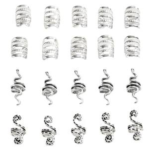 <span class=keywords><strong>Perruque</strong></span> Dreadlock Accessoires pour <span class=keywords><strong>Shein</strong></span> Anneau en Fer Populaire, Extension de Cheveux avec Diamant, Alliage, 20 Pièces - Product Image 2