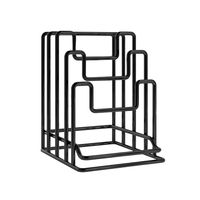 Support de rangement pour planches à découper en métal avec porte-couvercles pour comptoir de cuisine, organisateur gain de place pour planches en bois et couvercles de casseroles