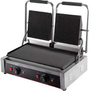 Hot Sale Professional Commercial Panini Press Grill Maker Down Flat Electric Contact Grill