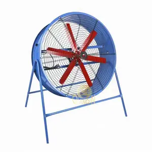 QianQin Poultry Fan Cylindrical Fan for Factory Workshops Farm Warehouses Floor Exhaust Fans Double-Sided Safety Net
