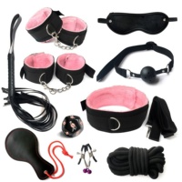 Kit de bondage en peluche douce 10 pièces, ensemble de jeux de contrainte pour couples, jouets sensoriels pour adultes pour jeux en chambre