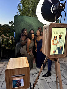 Новый дизайн фотобудка Свадебная дубовая винтажная деревянная фотобудка с Marshall треугольник Godox Вспышка стенд - Product Image 3