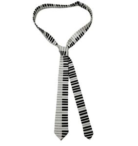 Corbata de guitarra de piano para hombres, mujeres y niños, corbata de poliéster con estampado a rayas, accesorios de regalo para fiesta de Cosplay - Product Image 2