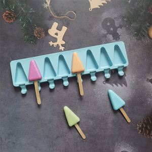 8-Connected Triangular DIY Dessert Popsicle Mold Food Grade Silicone Ice <b>Cream</b> Grid <b>Maker</b> with Stick Ice <b>Cream</b> Tools - Product Image 3