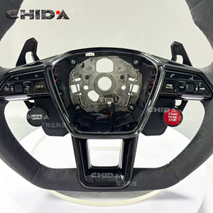 Volante in Pelle Scamosciata Personalizzato per <span class=keywords><strong>Audi</strong></span> A1 A3 A4 A5 A6 A7 RS R8 RS3 C7 Q5 Q7 S3 8V B8 B9 S4 Q3 Q8 TT - Product Image 3