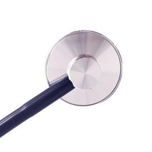 Single Head <strong>Stethoscope</strong> Aluminum Alloy, Adult's Black Metal <strong>Diaphragm</strong> for Medical Diagnosis - Product Image 5