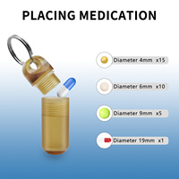 TGZUO PEI Flacon à médicaments étanche industriel OEM, pendentif décoratif CNC de précision, mini boîte à pilules d'urgence de poche EDC