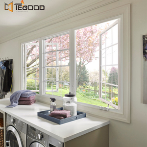 Tegood Factory 3x4 diseño de parrilla negra Rotura de puente térmico ventana francesa abatible de aluminio - Product Image 2