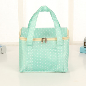 Sac à déjeuner isotherme en tissu Oxford à motifs floraux, carré, grande capacité, avec pochette à glace, pour le voyage, le rangement, sac bento polyvalent - Product Image 2