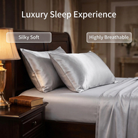 Taie d'oreiller de luxe en satin avec fermeture à rabat, protège-oreiller doux en polyester pour hôtels et appartements, vente en gros, personnalisation ODM