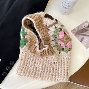 Gorro de Punto con Flores para Mujer, Gorro de Invierno Hecho a Mano, Pasamontañas de Ganchillo Floral para Mujer, Venta al Por Mayor - Product Image 6