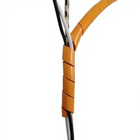Funda Espiral para Gestión de Cables de Grado Industrial, Tubo Espiral Impermeable y a Prueba de Polvo